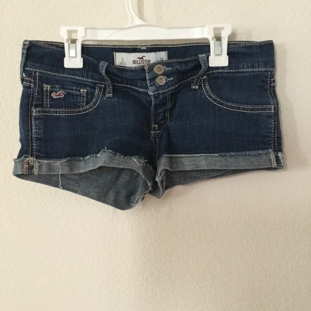 Hollister denim jean distressed shorts (26)